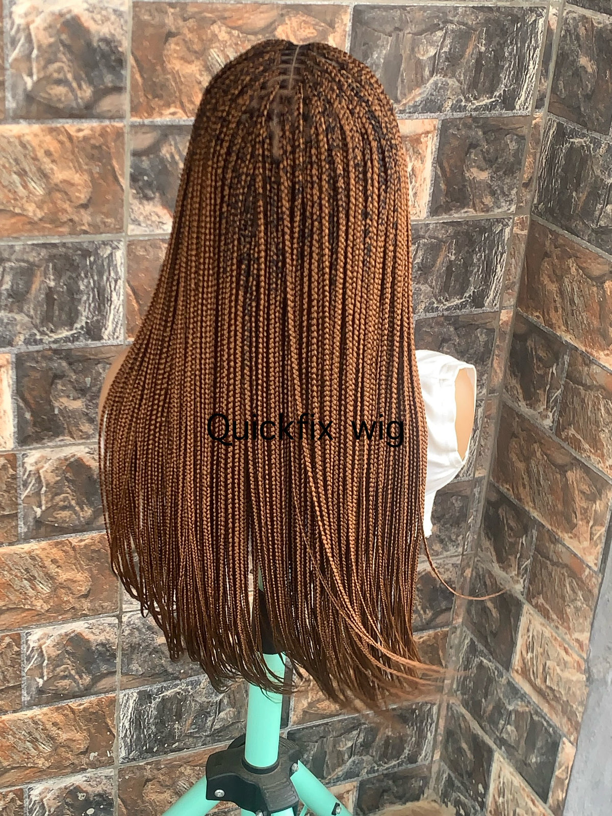 Small Knotless Braids — Full Lace Wig, 28 Inches | Auburn