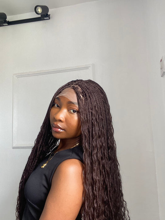 Boho Braids On Full Lace Wig