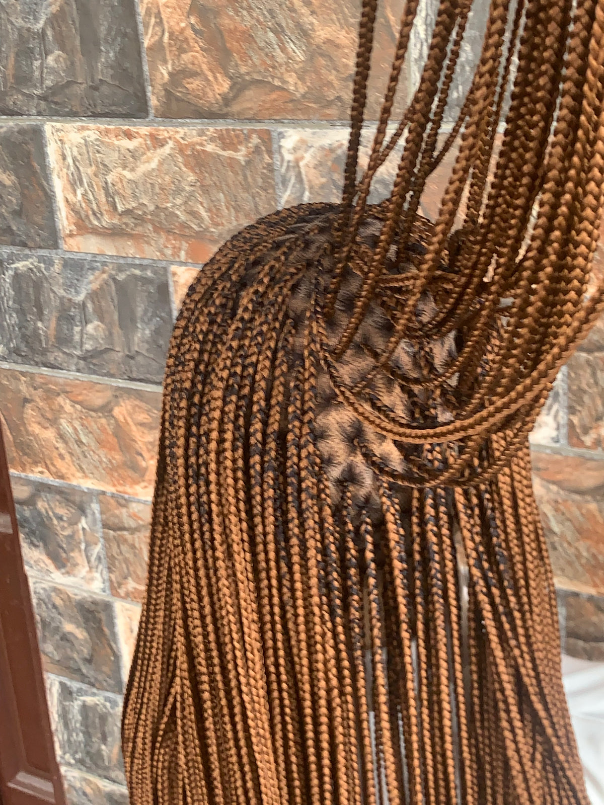 Small Knotless Braids — Full Lace Wig, 28 Inches | Auburn
