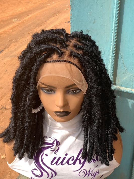 Butterfly locs, Faux locs, Distressed locs, Fulani Style, Black Women Wig, Frontal, Full Lace, Lace Front,