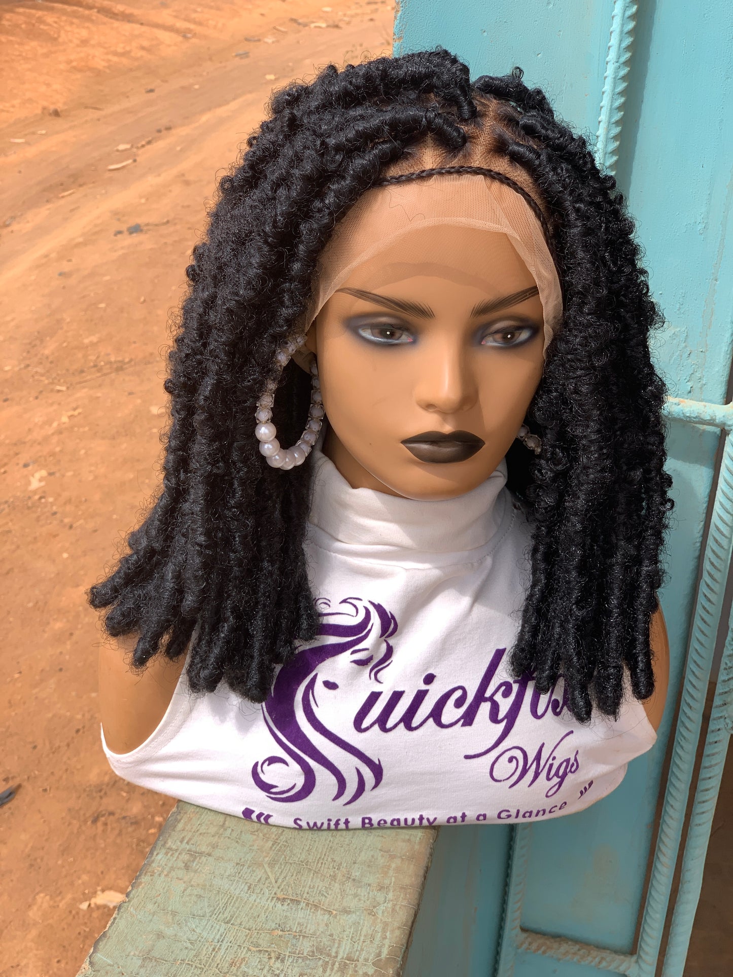 Butterfly locs, Faux locs, Distressed locs, Fulani Style, Black Women Wig, Frontal, Full Lace, Lace Front,
