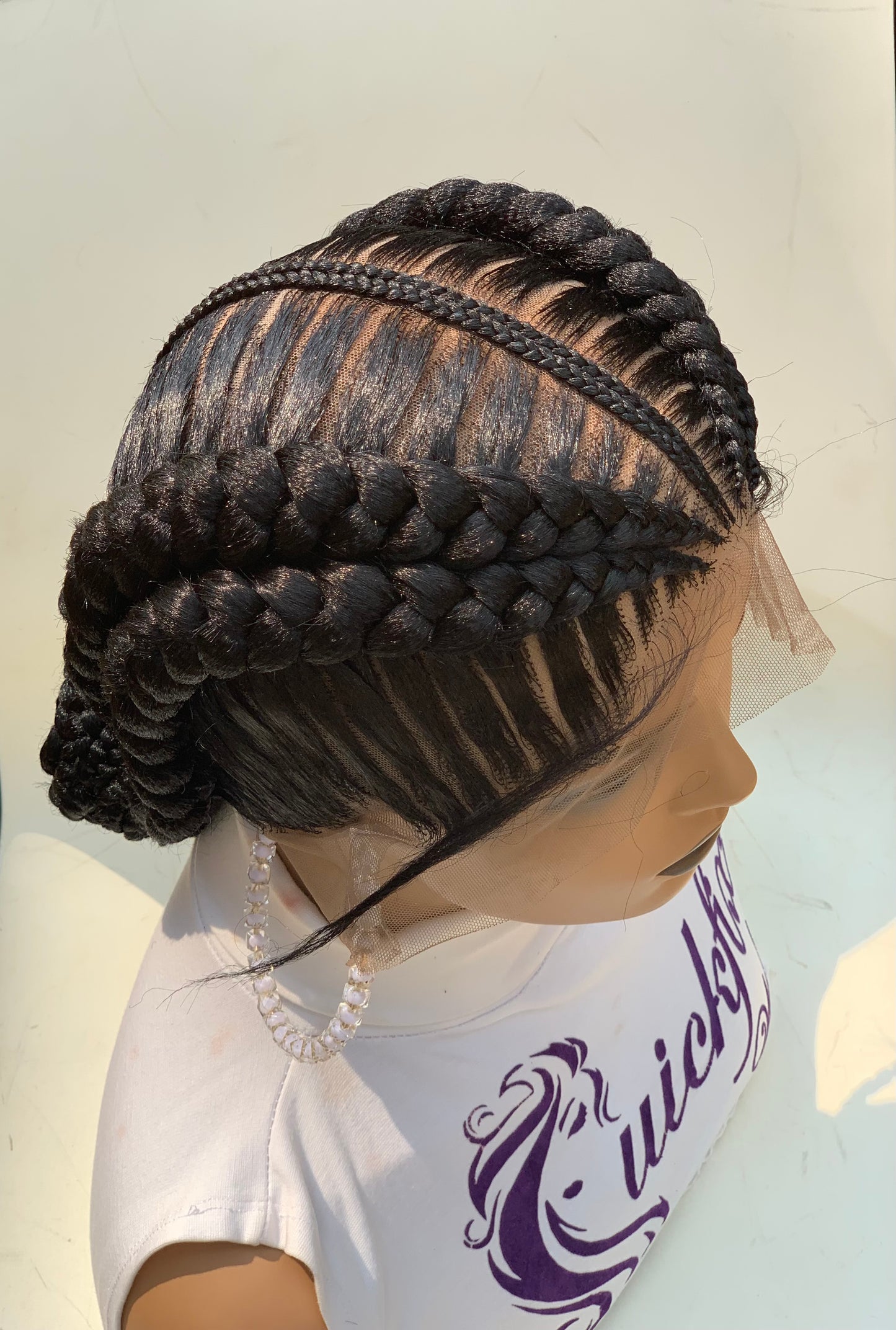 French Braids Bun — Full Lace Wig