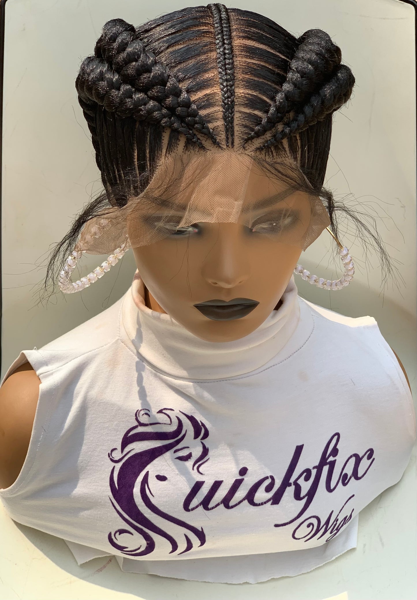 French Braids Bun — Full Lace Wig