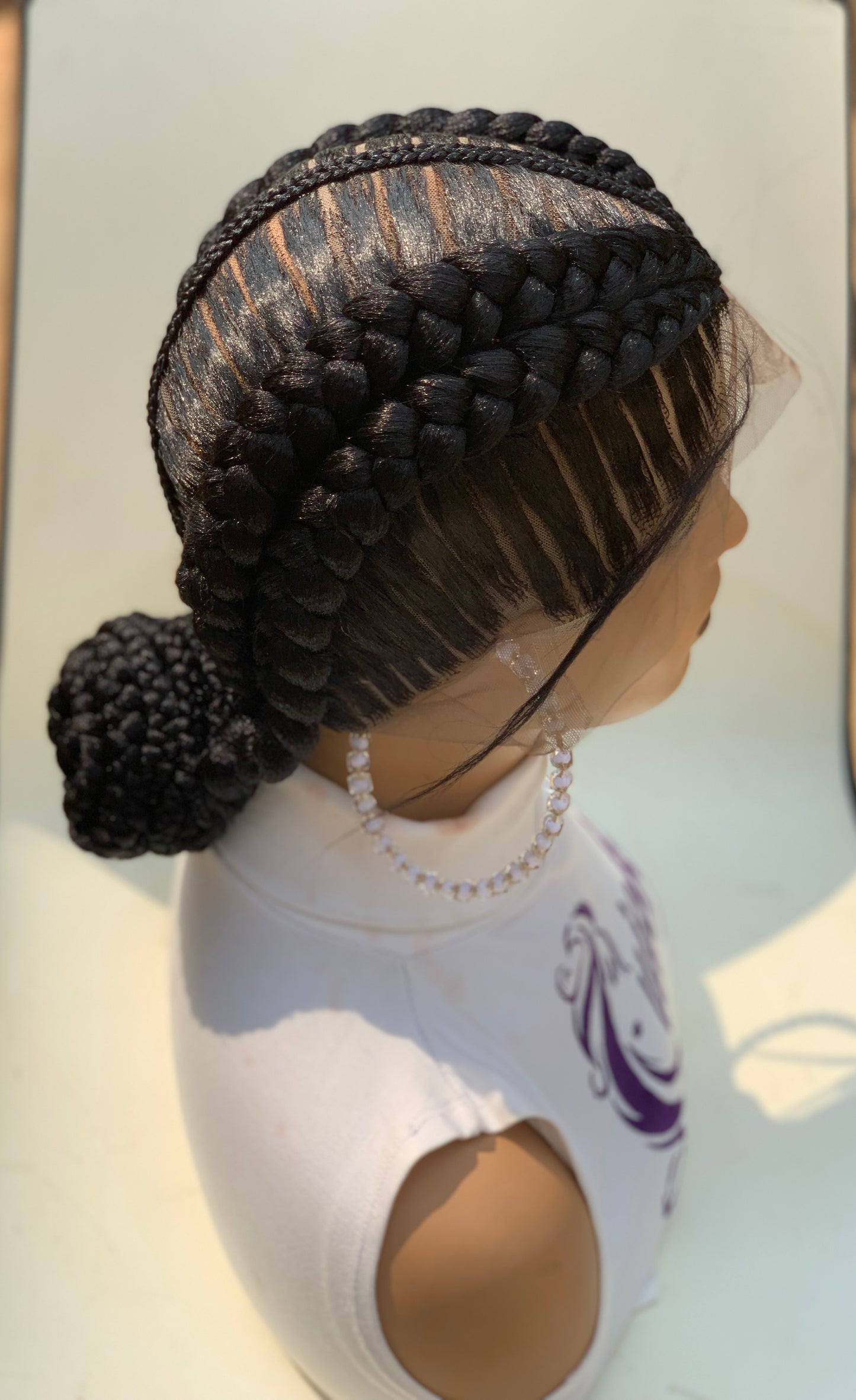 French Braids Bun — Full Lace Wig