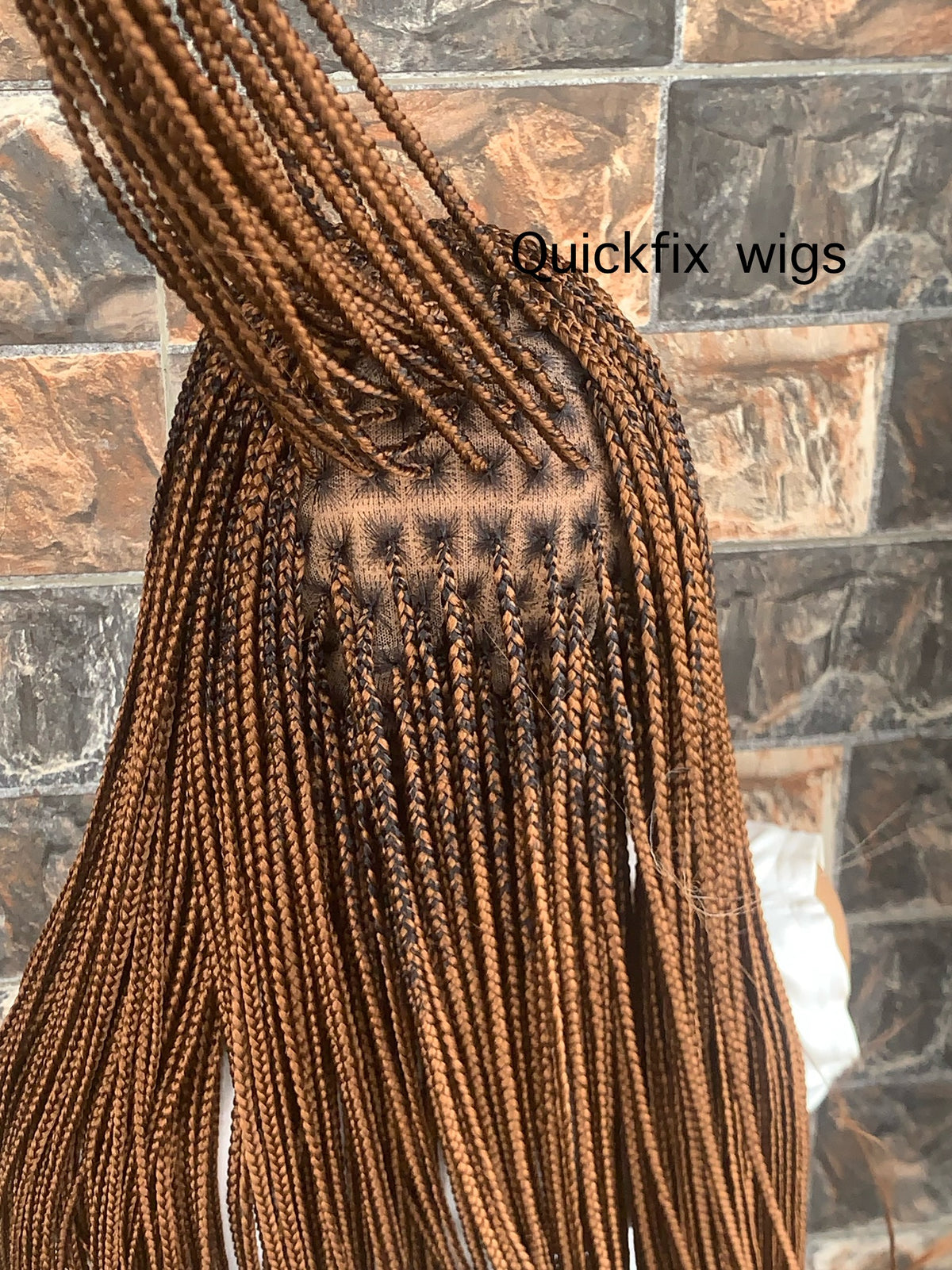 Small Knotless Braids — Full Lace Wig, 28 Inches | Auburn
