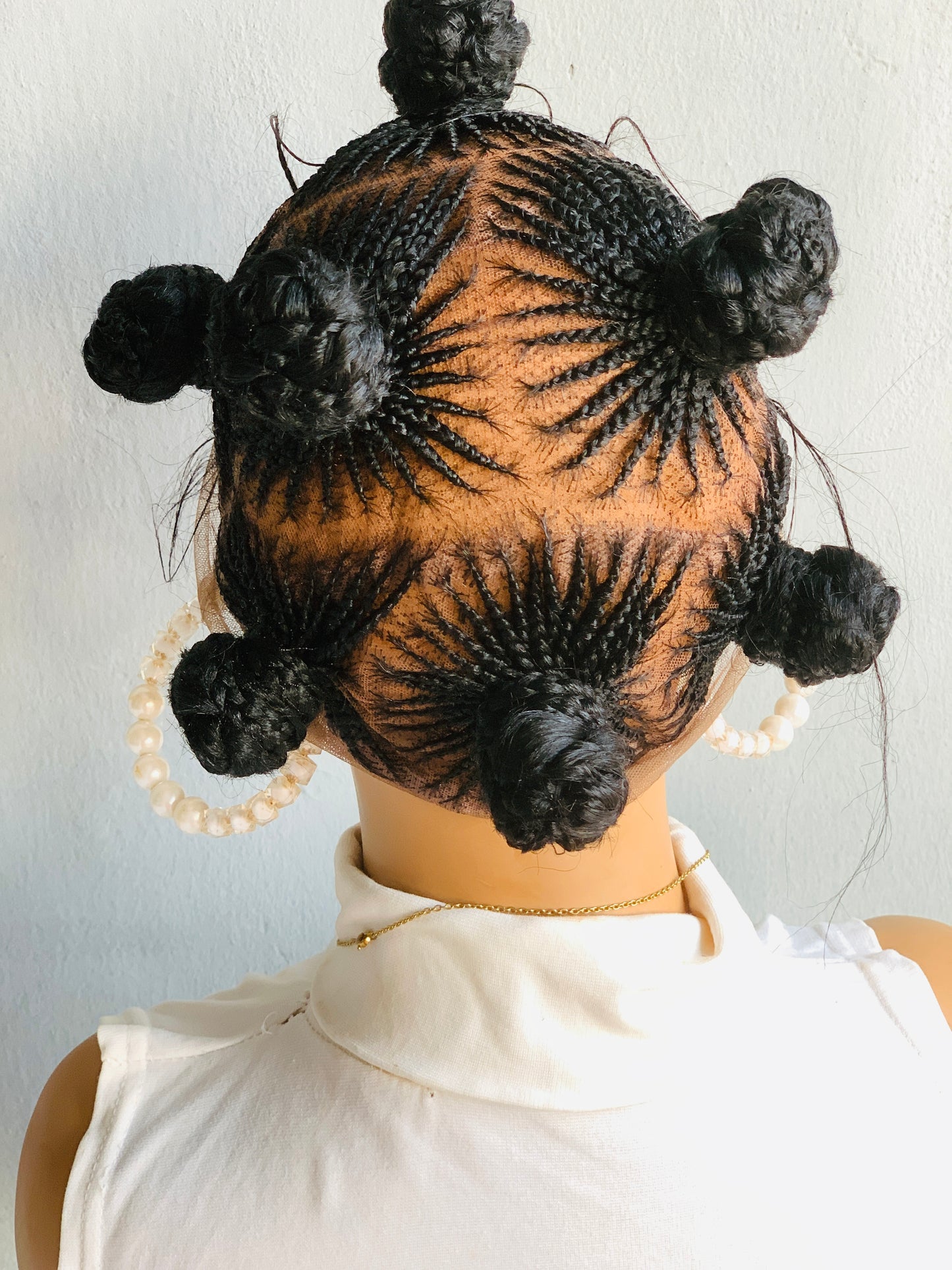 Braided Bantu Knot Box Braids,Frontal braid wig,Braid wig,Stitch Braids