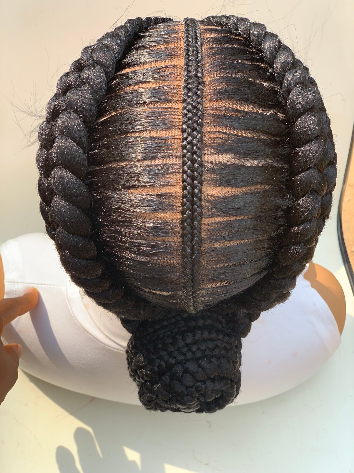 French Braids Bun — Full Lace Wig
