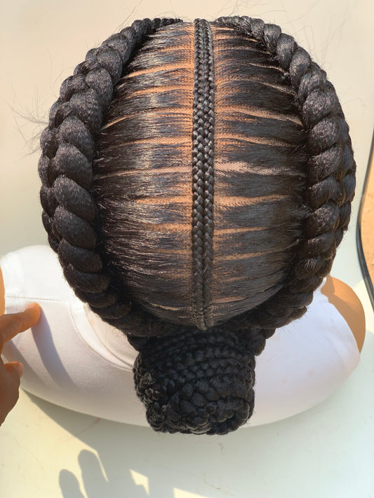 French braids on full lace wig