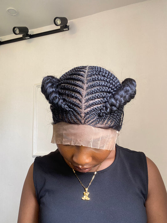 Braided French braids On Full Lace Wig