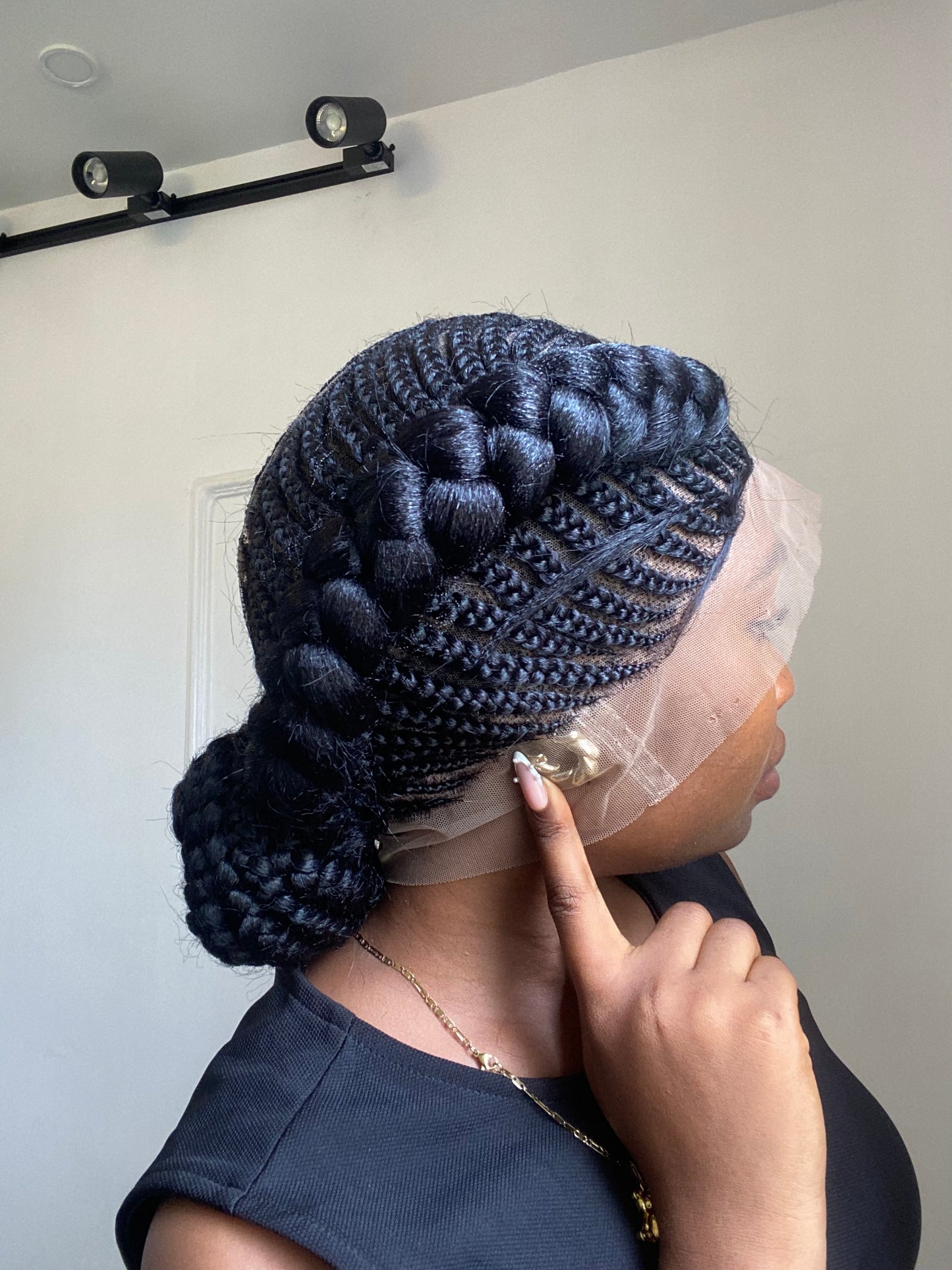Braided French braids On Full Lace Wig
