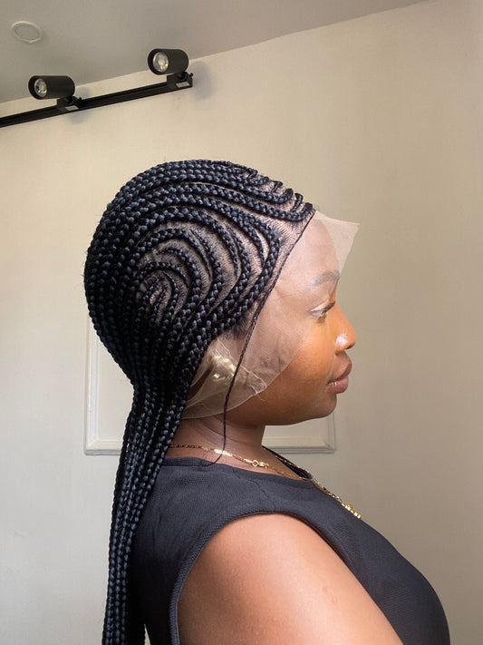 Styled Cornrows On Full Lace Wig