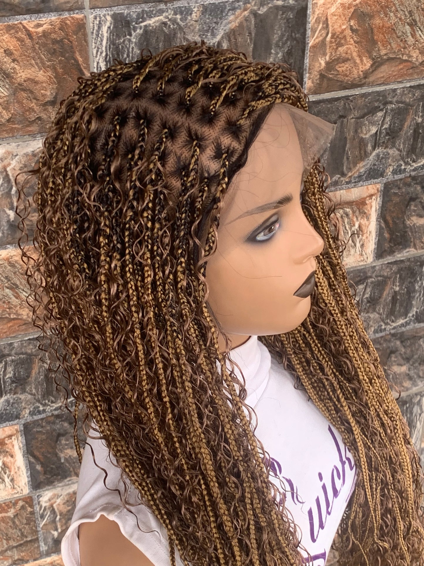 Tangle Free Boho braids on full lace wig