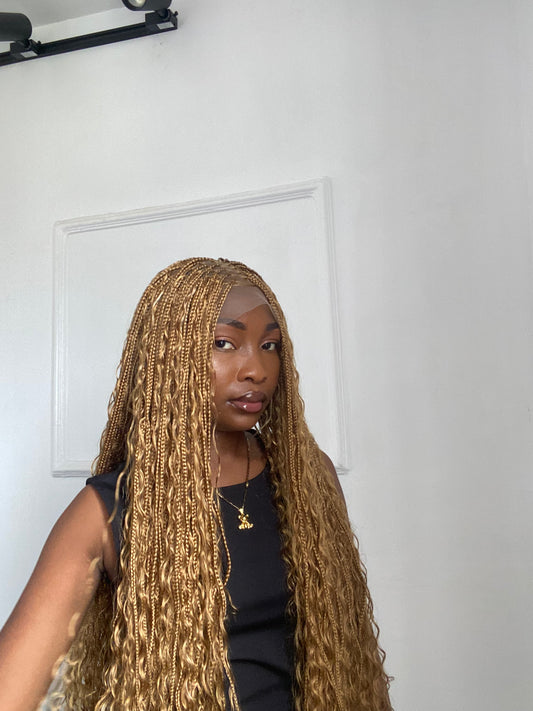 Boho Braids On Full Lace Wig