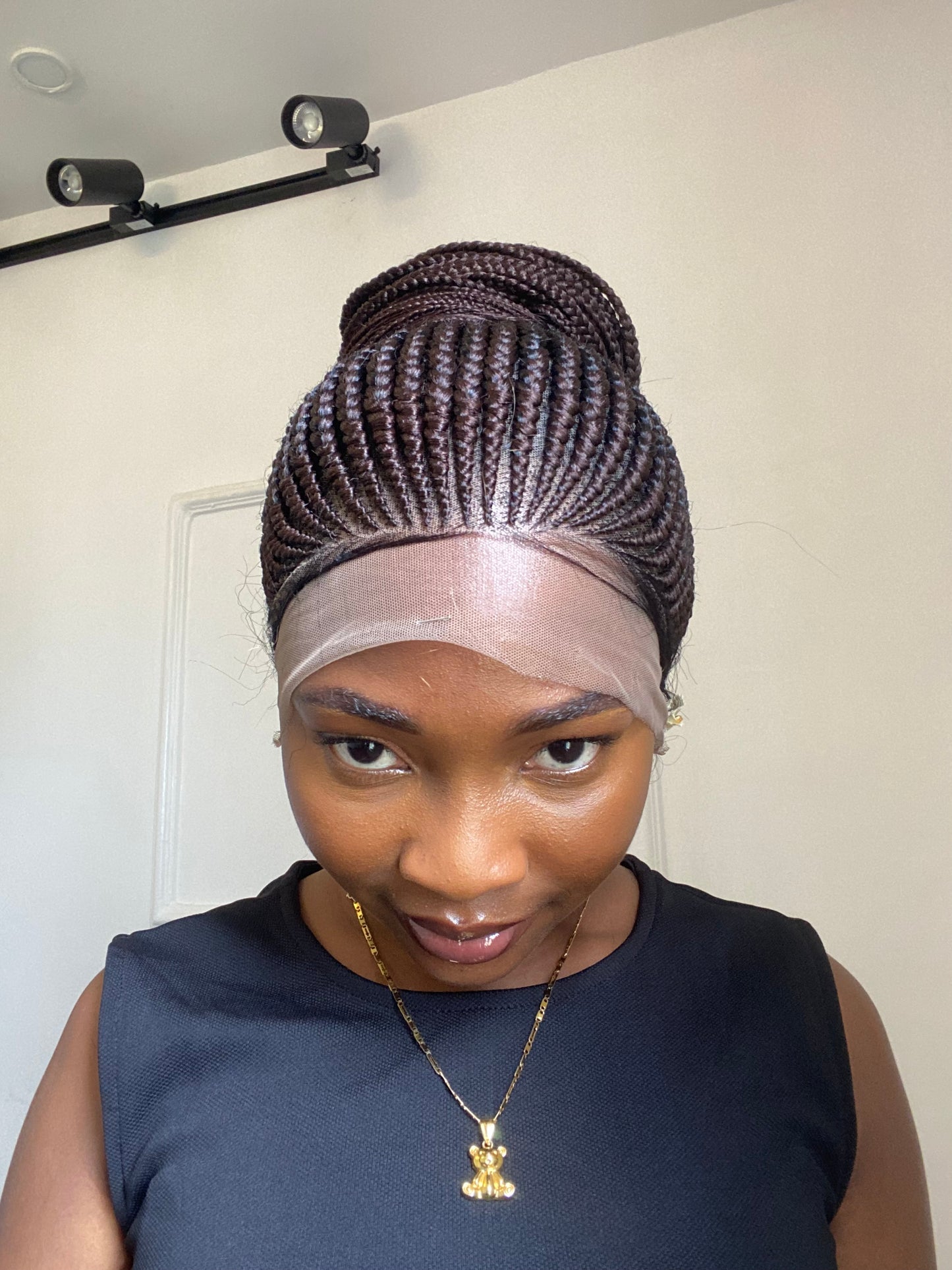 Braided wig Updo, Box Braids,Full Lace braided wig,Braidedwig, Black Women Hair