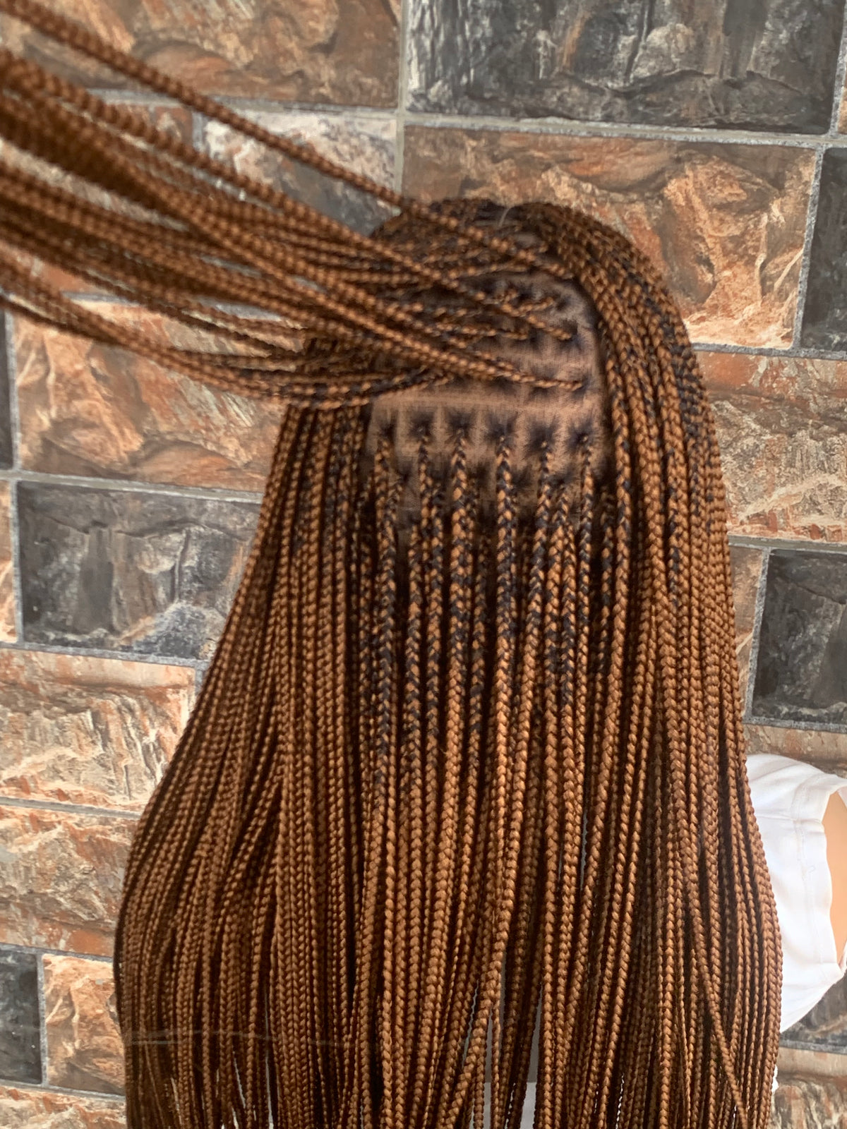 Small Knotless Braids — Full Lace Wig, 28 Inches | Auburn