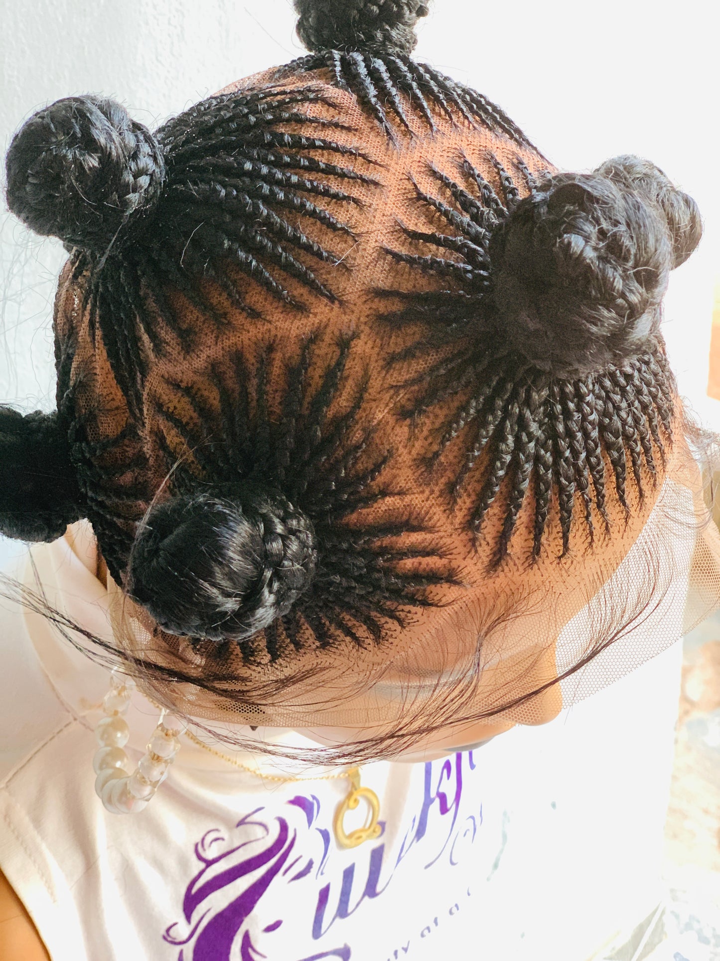 Braided Bantu Knot Box Braids,Frontal braid wig,Braid wig,Stitch Braids