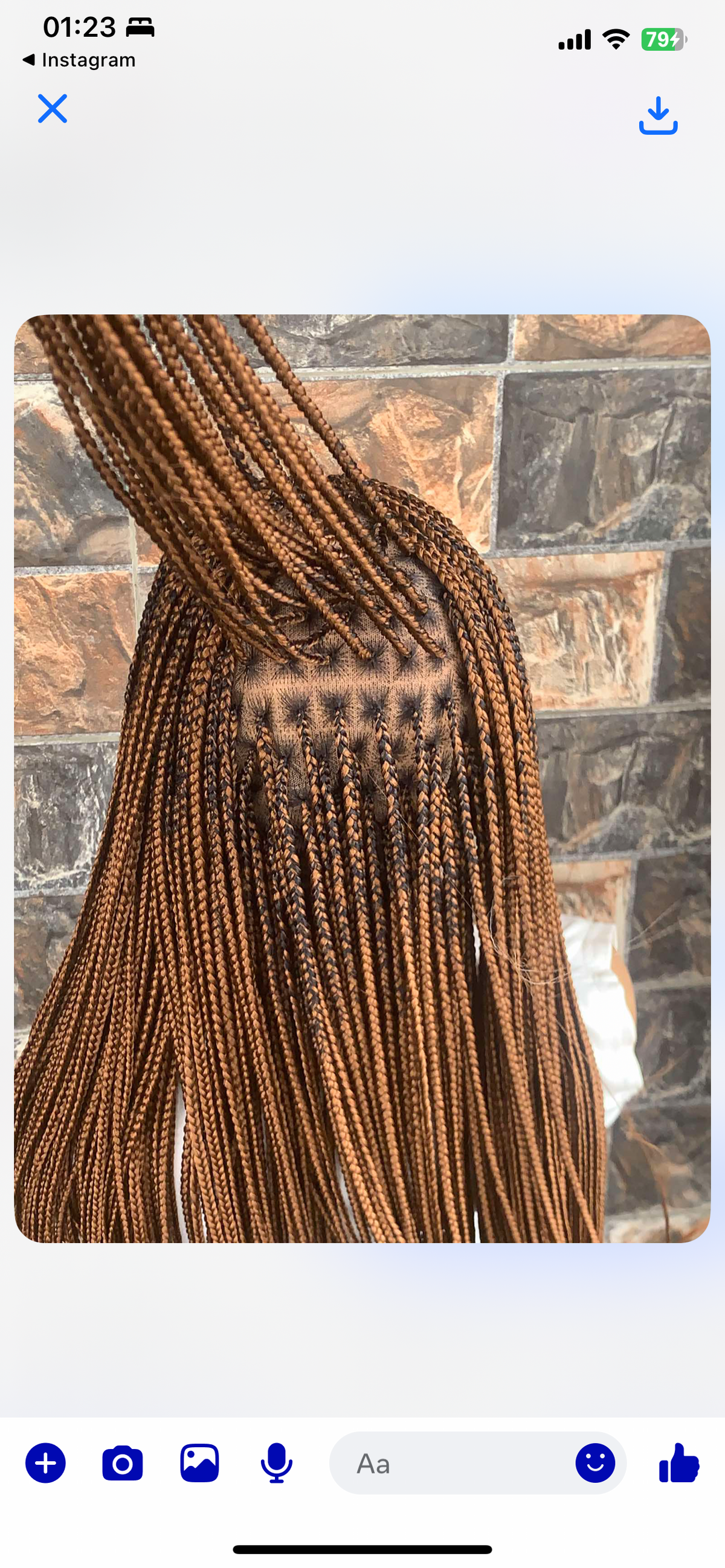 Small Knotless Braids — Full Lace Wig, 28 Inches | Auburn