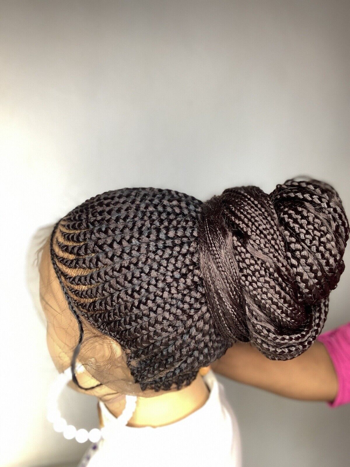 Braided wig Updo, Box Braids,Full Lace braided wig,Braidedwig, Black Women Hair