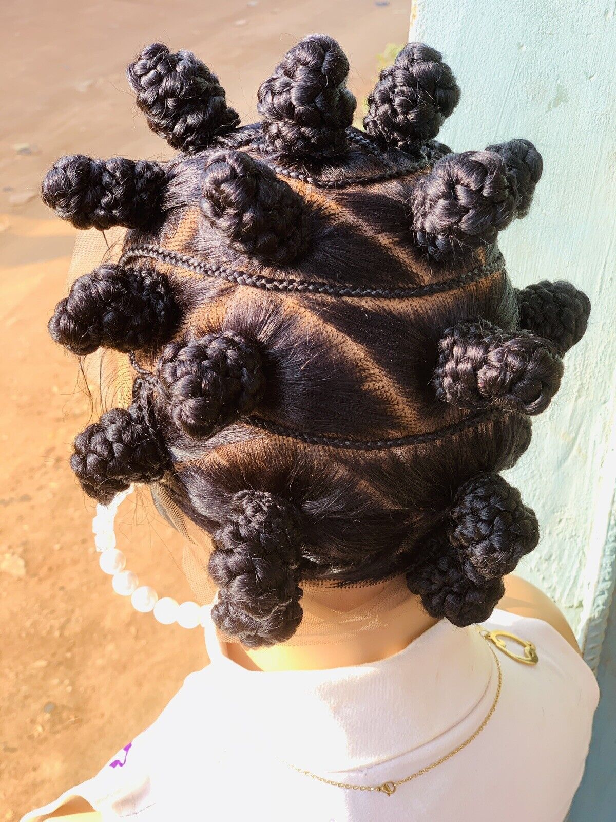 Bantu Knots On Full Lace Wig