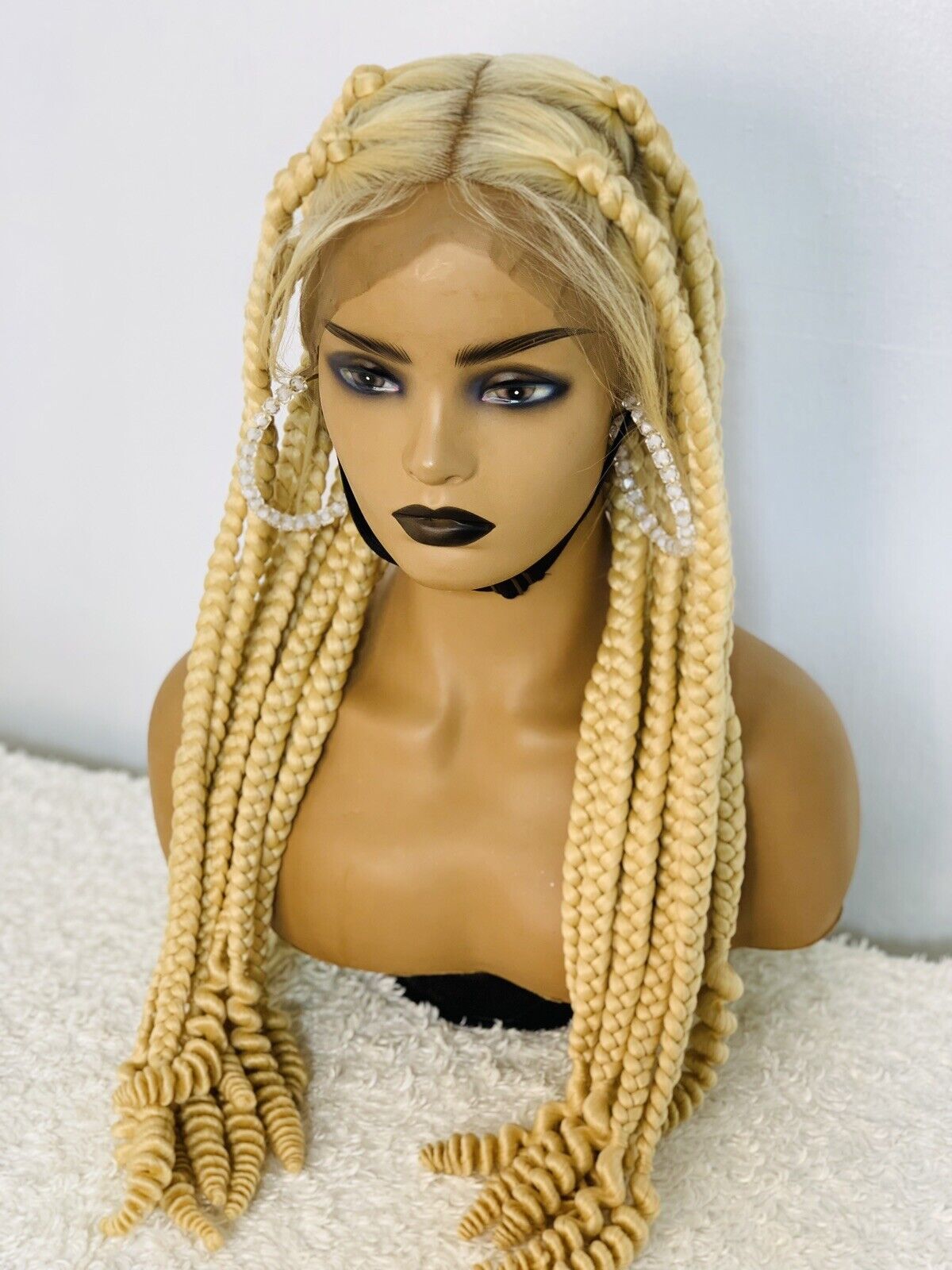 Jumbo Knotless Braided Wig Box braid Full lace braids wig Senegalese Black Women