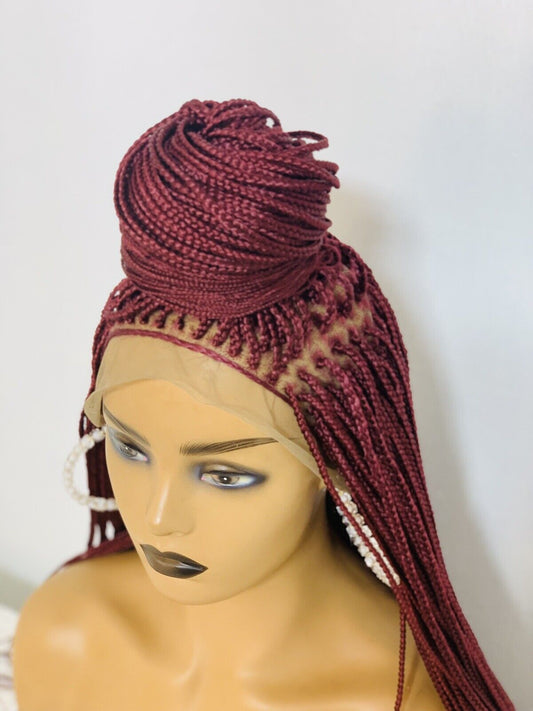Box Braided Wig Full lace braids wig Senegalese Black Women, Hairstyle